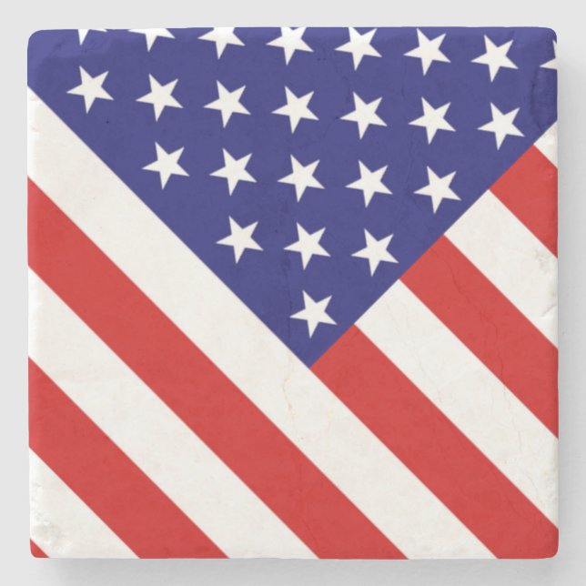 USA Flag coastercnt Stone Coaster (Front)
