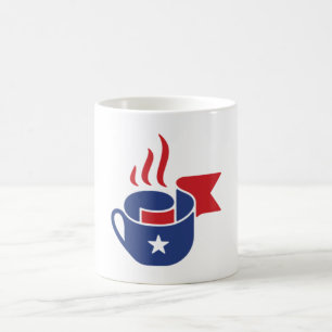 USA Flag Coffee Cup Patriotic Ceramic Mug