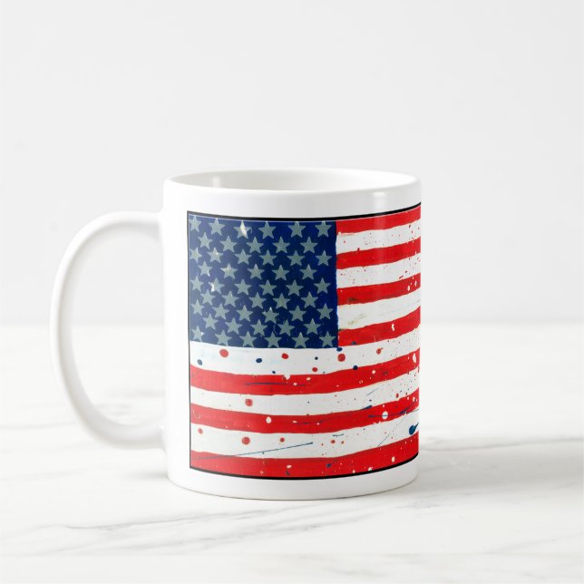 USA Flag Coffee Mug (Left)