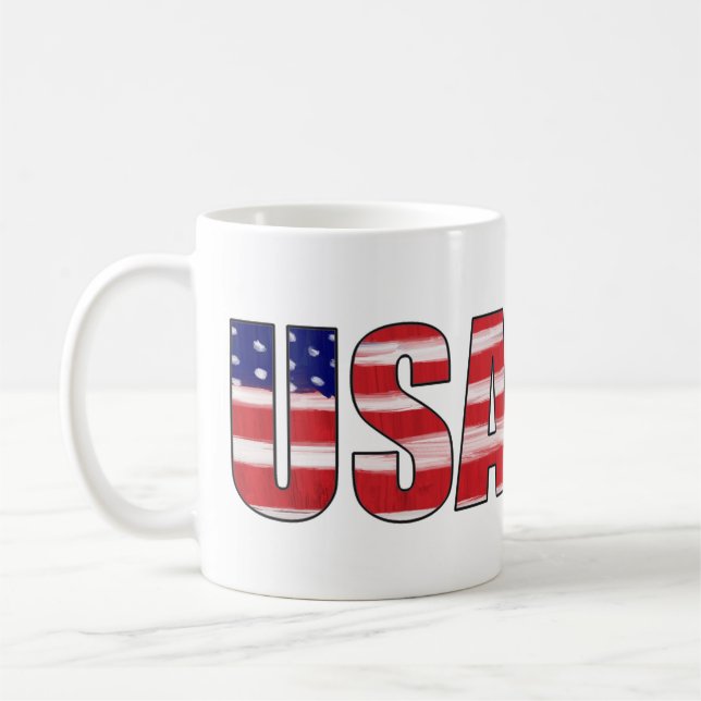 USA Flag Coffee Mug (Left)