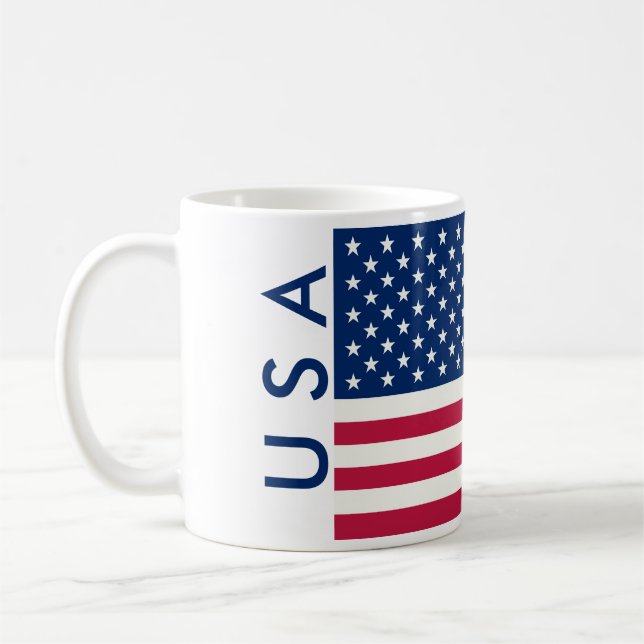 USA FLAG COFFEE MUG (Left)