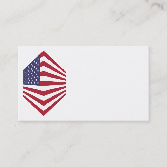 Usa Flag Corner Business Cards (Front)