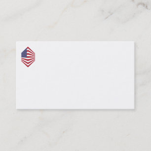 Usa Flag Corner Business Cards