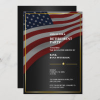 USA Flag | Corner | Gold Frame | Luxury Black