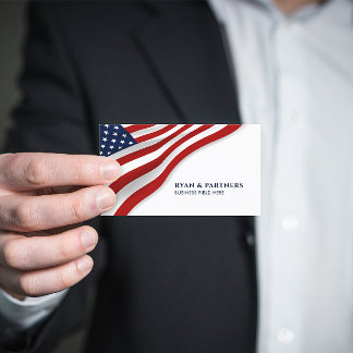 USA Flag | Corner | White background Business Card