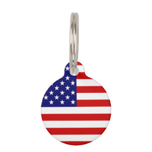 USA Flag Customisable Pet Tag arc2