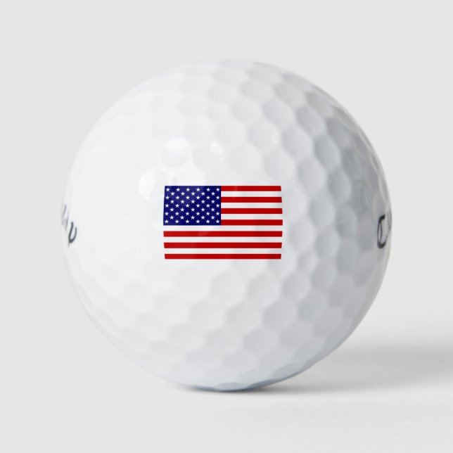 USA Flag cwb gbcnt Golf Balls (Front)