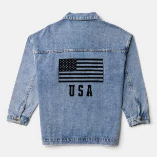 USA Flag Denim Jacket