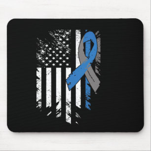 USA Flag Diabetes Type 1 Awareness Family Support Mouse Pad