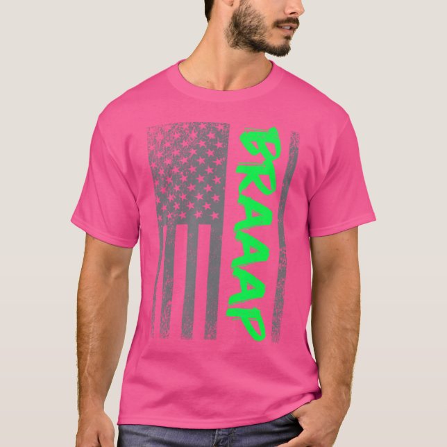 Usa Flag Dirt Bike Jet Ski Atv T-Shirt (Front)