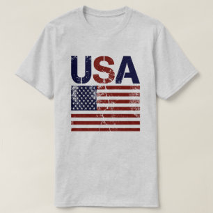 USA Flag Distressed T-Shirt