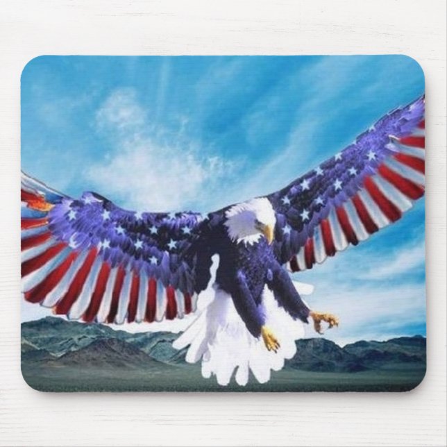 USA-Flag Eagle Mouse Pad (Front)