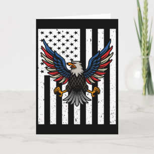 Usa Flag Eagles 4th Of July 1776 Freedom Independe Card