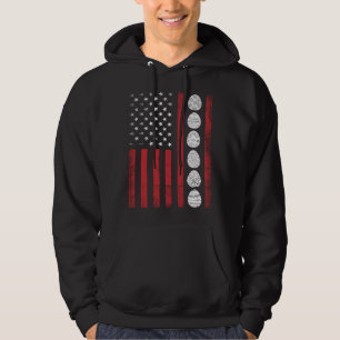 USA Flag Egg Bunny Ears American Easter Sunday  2 Hoodie