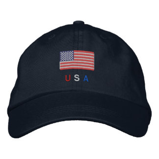 USA Flag Embroidered Hat