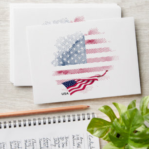 USA flag Envelope