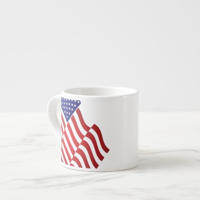 USA Flag Espresso Mug (Front Left)