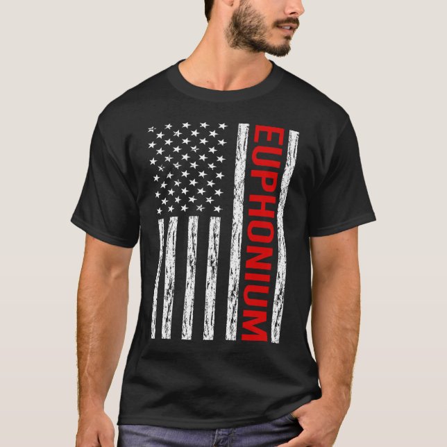 USA Flag Euphonium T-Shirt (Front)