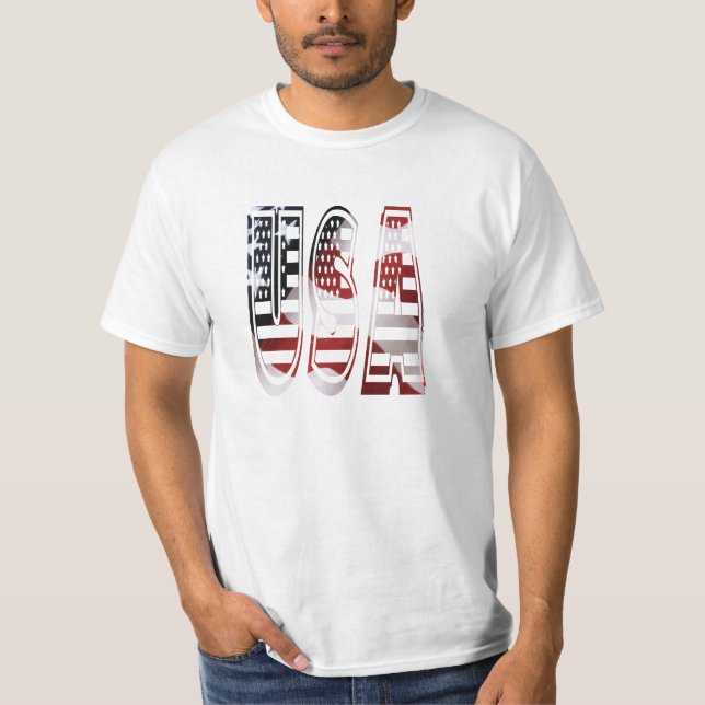 USA Flag Fabulous Colours Fun T-Shirt (Front)