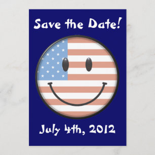 USA Flag Face Invitations