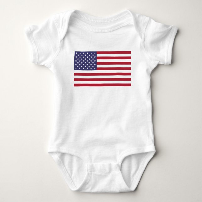 USA flag, flag of USA, American flag Baby Bodysuit (Front)