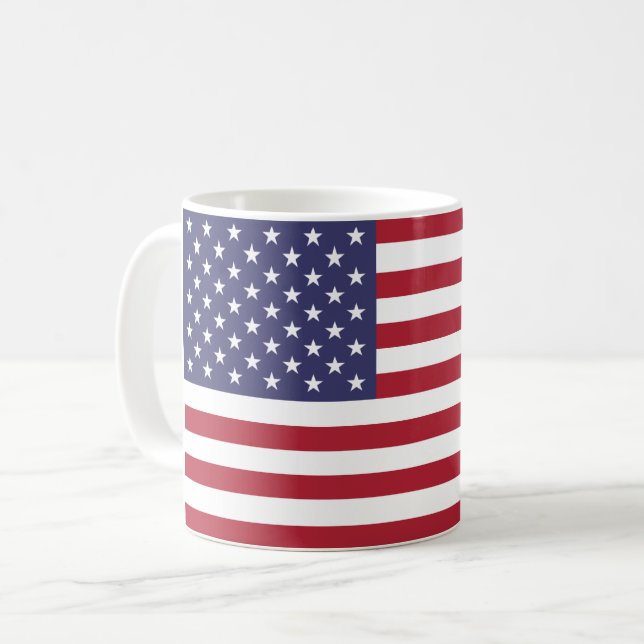 USA flag, flag of USA, American flag Coffee Mug (Front Left)