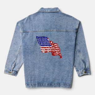 USA flag, flag of USA, American flag Denim Jacket