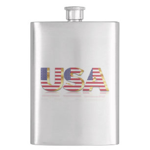 USA Flag Flask