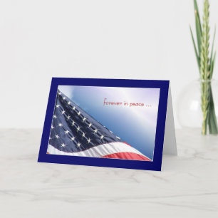 USA Flag - Forever in Peace Card