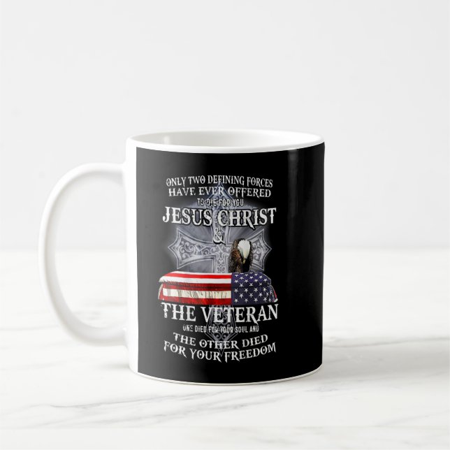 USA Flag Fully Vaccinated By The Blood Of Jesus T- Coffee Mug (Left)