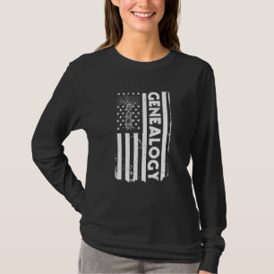 USA Flag Genealogy Apparel American Ancestry Ameri T-Shirt