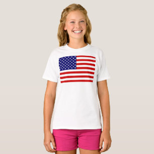 USA Flag Girls cn T-Shirt