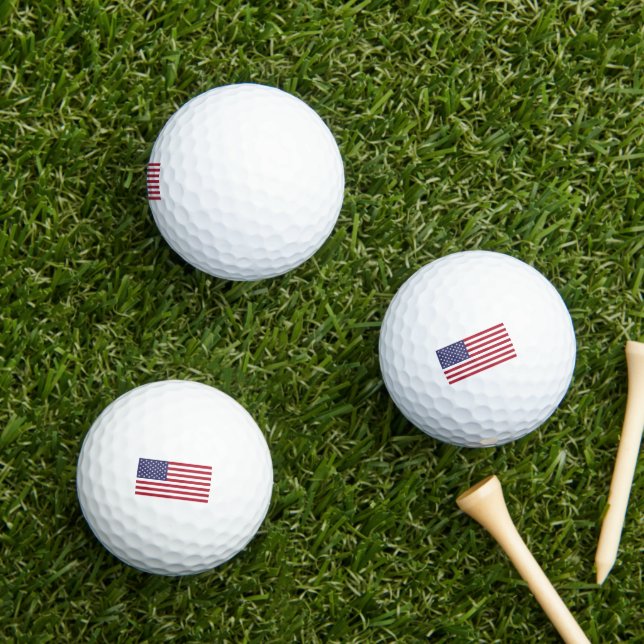 USA Flag Golf Balls (Insitu Grass)