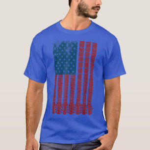 USA Flag Guitar Player Guitarist Musician Fourth O T-Shirt