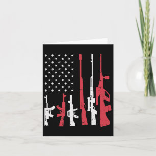 Usa Flag Guns Funny American Pride 4th Of July Pat Card