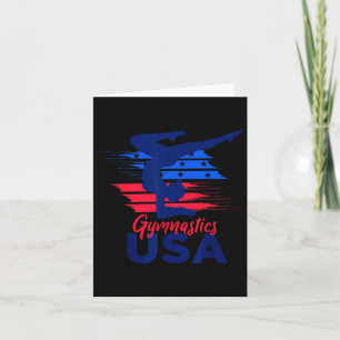 Usa Flag Gymnastics Usa Support Card