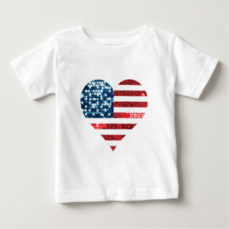 usa flag heart baby T-Shirt