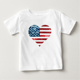 usa flag heart baby T-Shirt