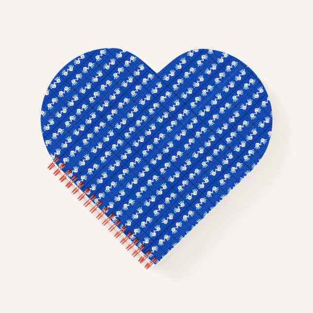 USA Flag Heart Shape Notebook (Front)
