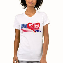USA Flag Heart Shirt