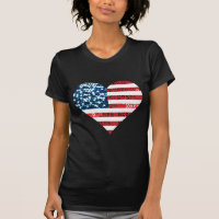 usa flag heart