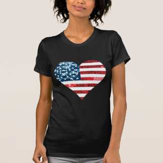 usa flag heart T-Shirt