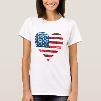 usa flag heart T-Shirt
