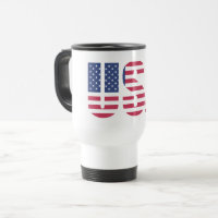 USA Flag Heart Travel Mug - Patriotic American