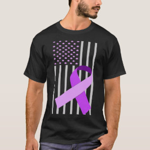 Usa Flag Heimerheimer Ribbon Heimerheimer Disease T-Shirt