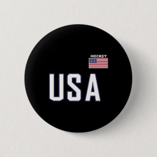 Usa Flag Hockey Team Cool Player Equipment Apparel 6 Cm Round Badge