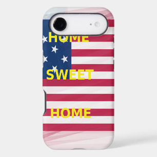 USA Flag "Home Sweet Home" Art Print