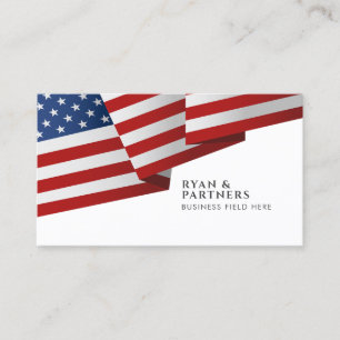 USA Flag   Insignia   Pop Art White Business Card