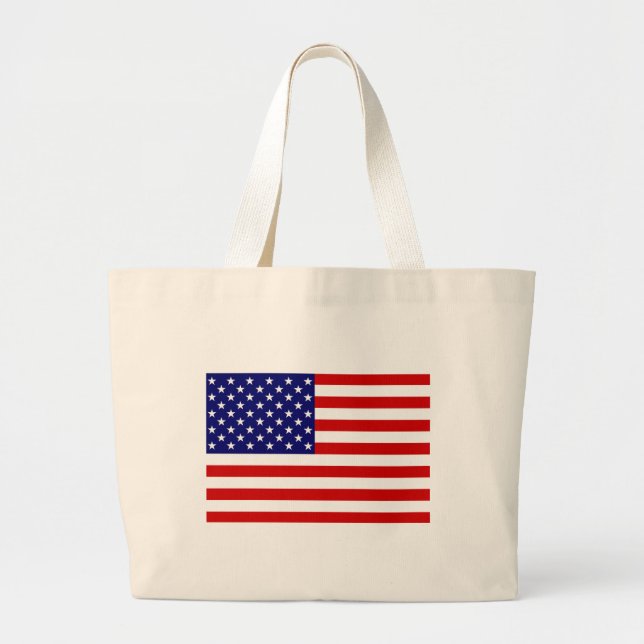 USA Flag jtcnt Large Tote Bag (Front)