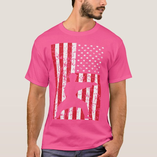 Usa Flag Karate T-Shirt (Front)